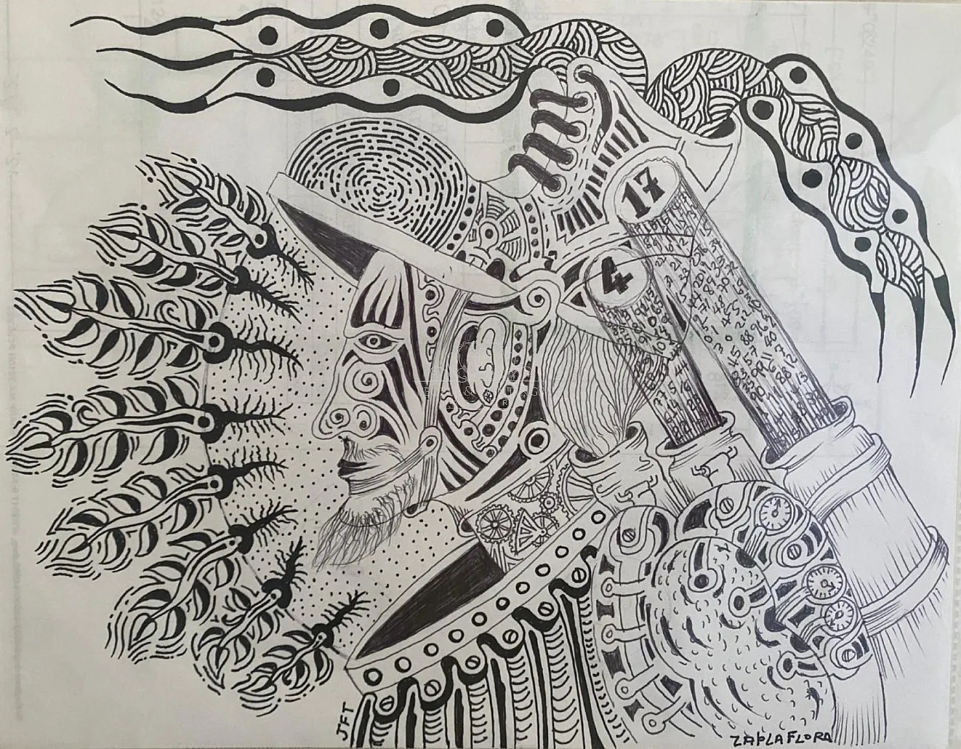 With a Shoe on the Head / Drawing 9