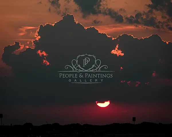 Sunset in clouds.