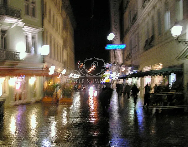 Night street in rain