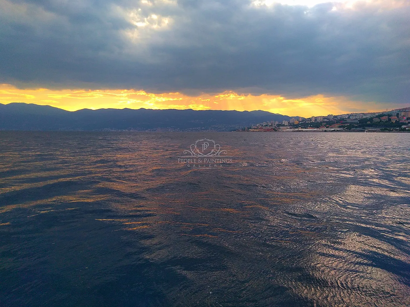 Sunset over the sea