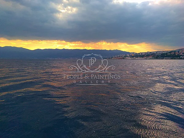 Sunset over the sea
