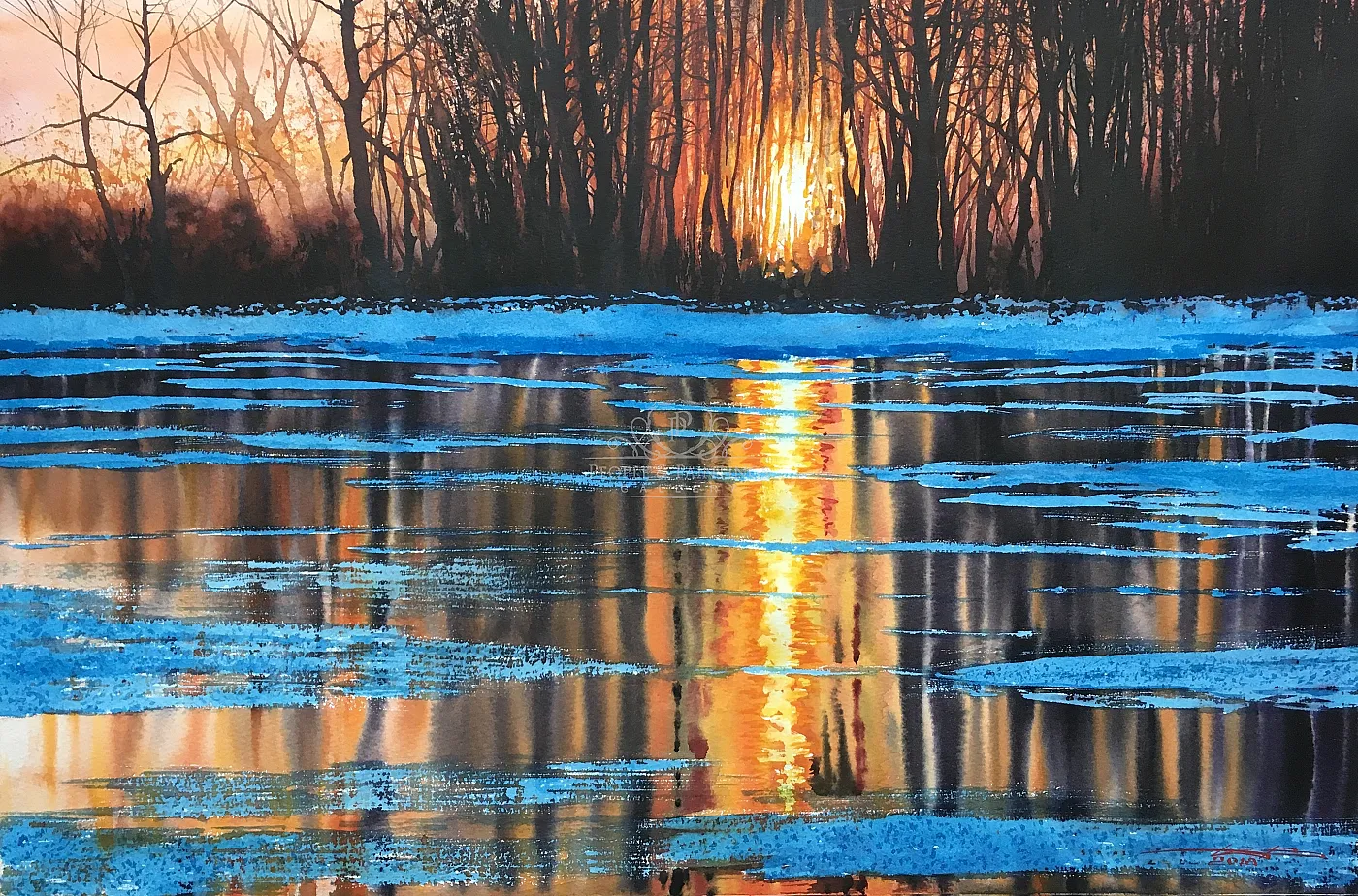 Winter sunset