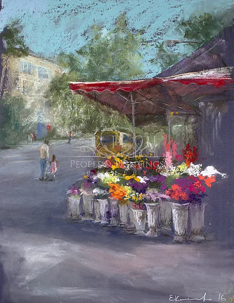 At the corner of the street