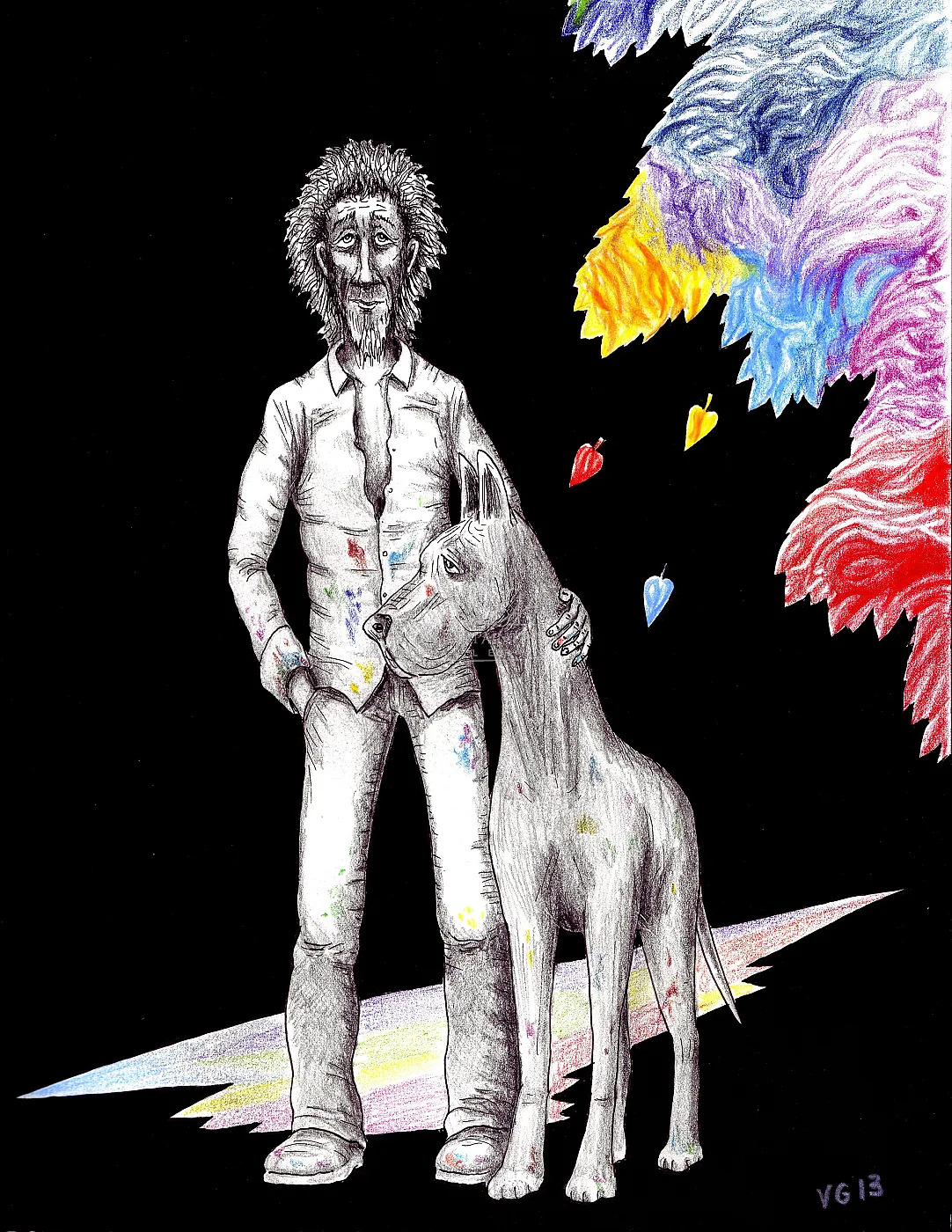 Artist and Dog
