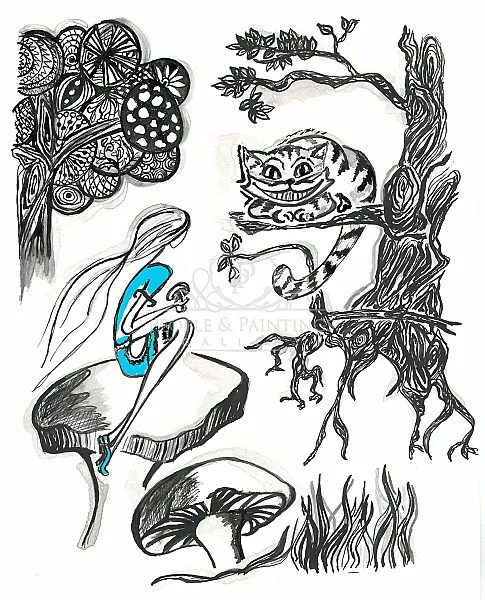 Blue. “Alice’s adventures in Wonderland”