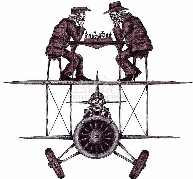 Chess Game on Airplane
