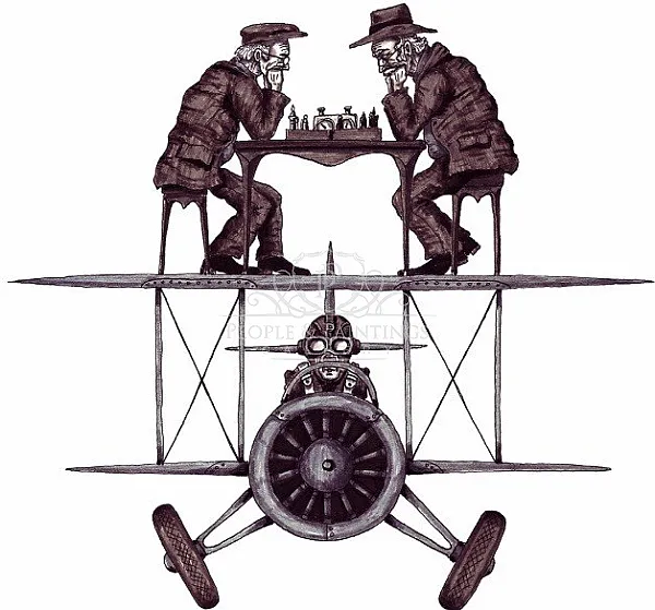 Chess Game on Airplane