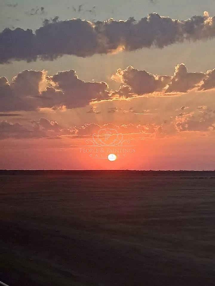 Beautiful sunset in Romanian Plaine