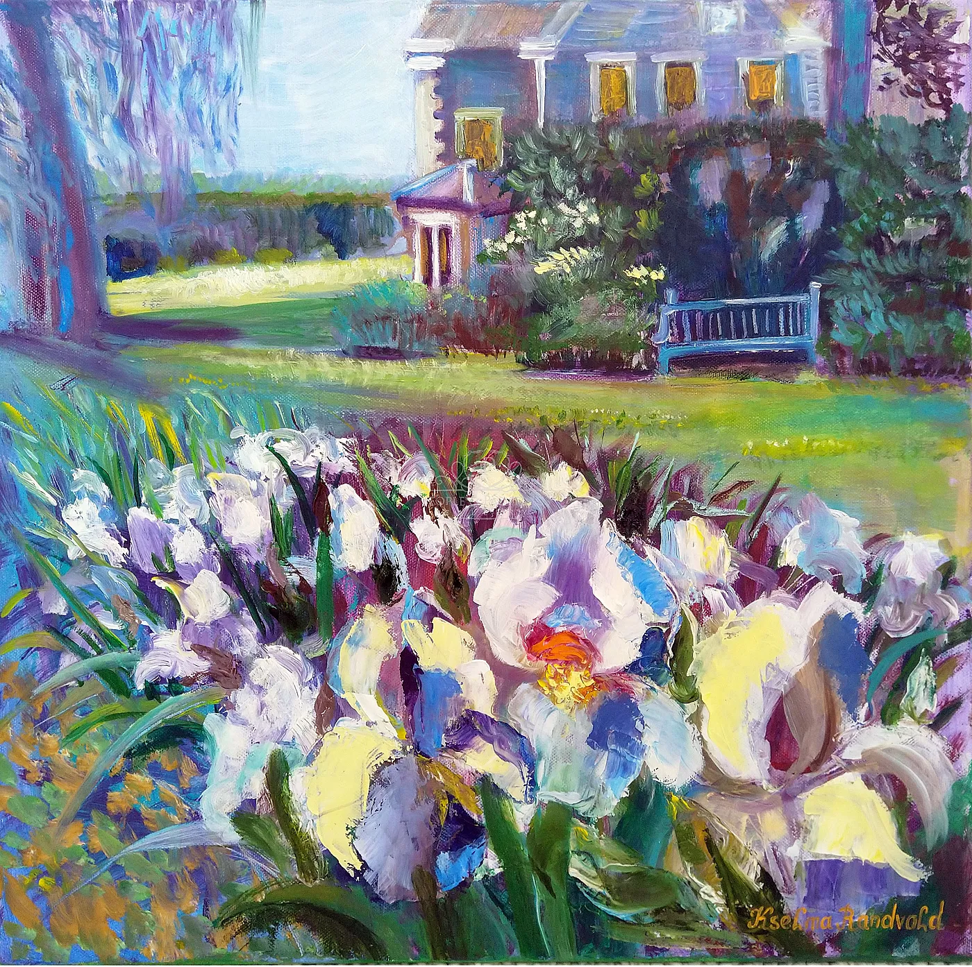 House with White Irises