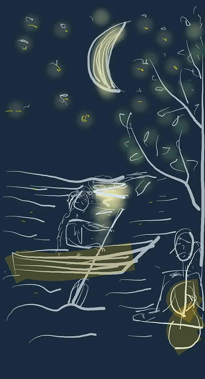 The Moon on the Sky, the Stars are Sparkling