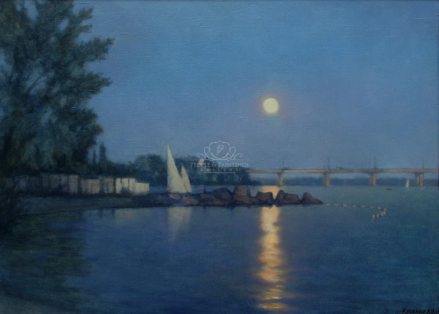 Moonrise on the Dnieper