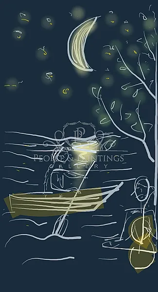 The Moon on the Sky, the Stars are Sparkling