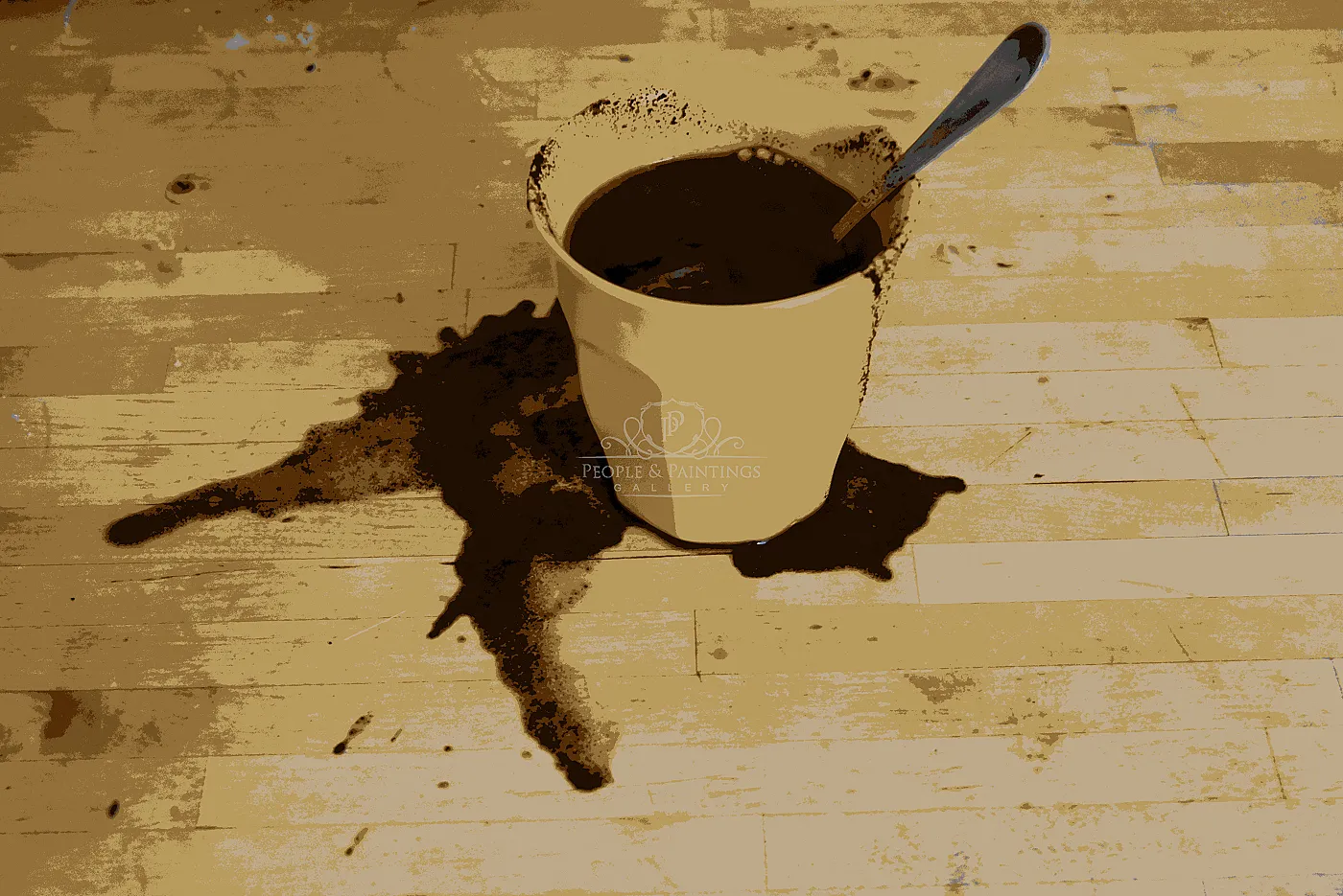 Spilled coffee