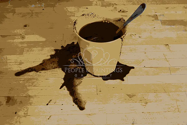 Spilled coffee