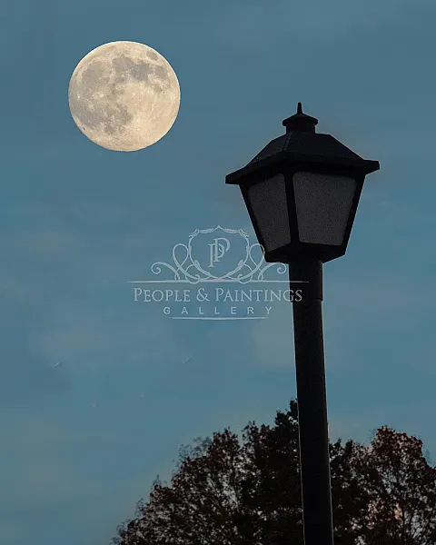 Full moon and lantern
