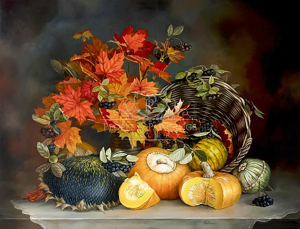 "Still Life with maple leaves"
