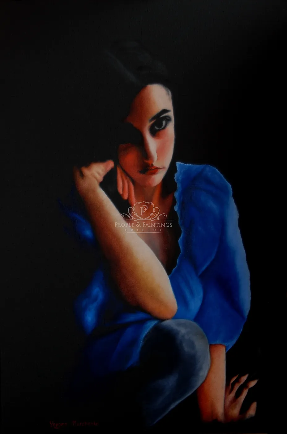 Young girl in blue