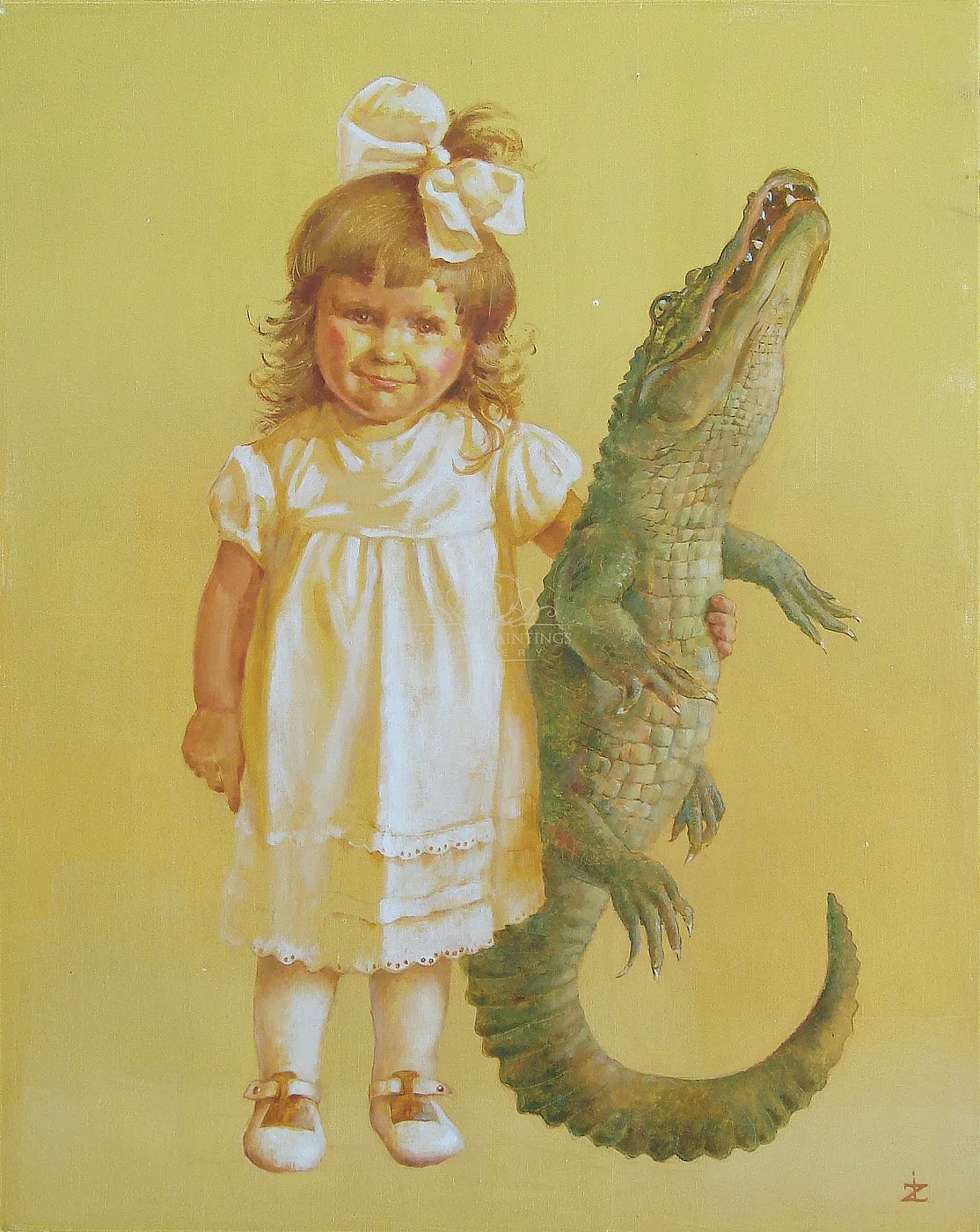 Girl with a crocodile