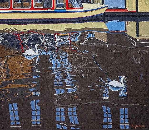 Two swans, Amsterdam