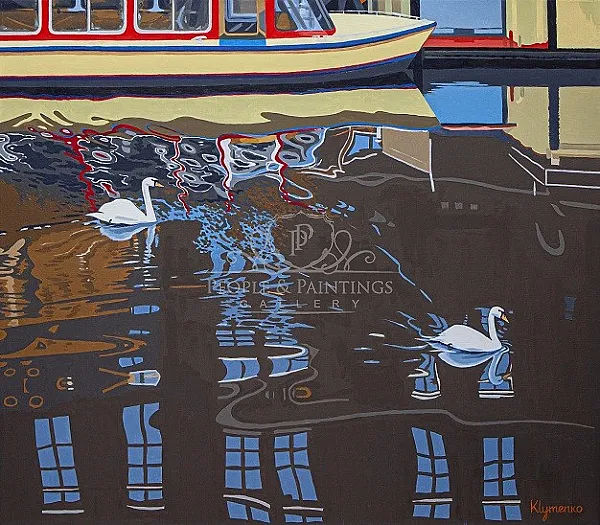 Two swans, Amsterdam