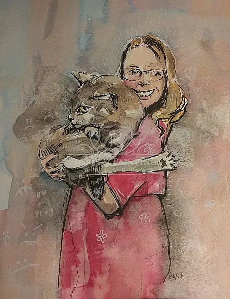 Girl: Exuberant, Cat: "Put Me Down, Put Me Down, Put Me Down"