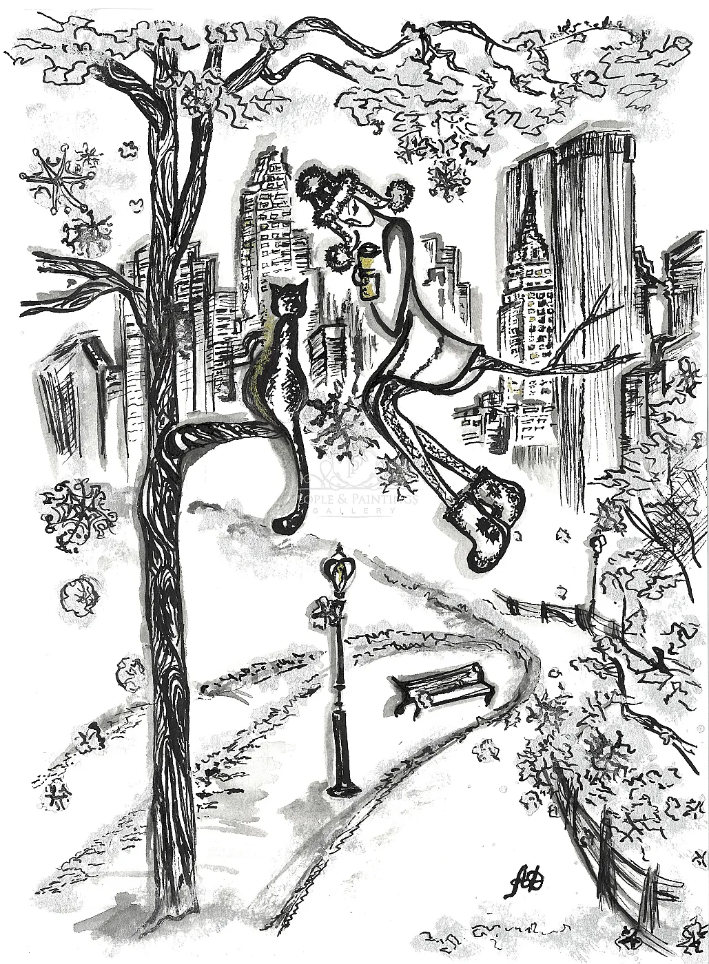 Cup of coffee in Central park