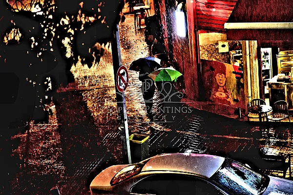 Night rain in Jaffa