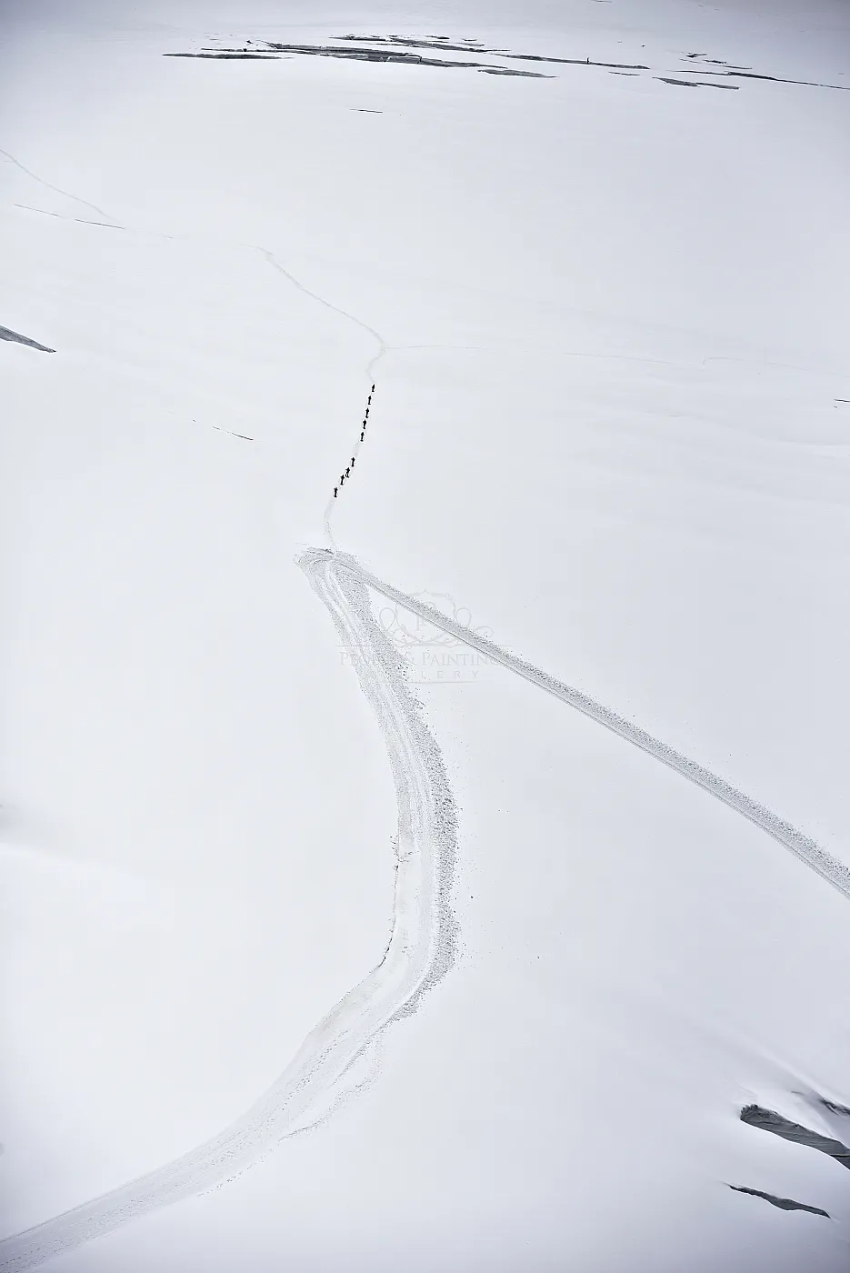 Snow and people