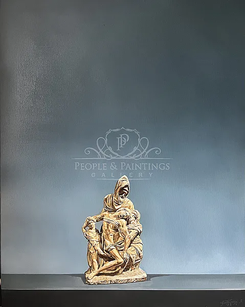 Hommage á Michelangelo ; 100x80, olaj, vászon. 2023