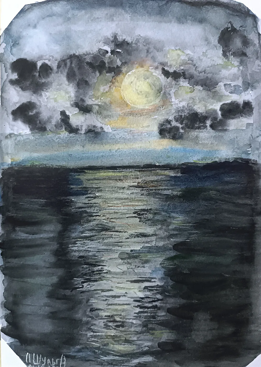 Full Moon over the Dnieper.